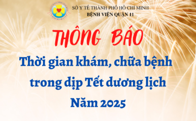 Thông báo thời gian khám, chữa bệnh trong dịp Tết dương lịch năm 2025